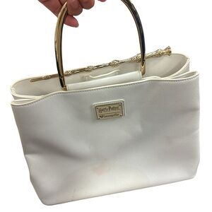 Loungefly Harry Potter White Tote with Gold Accents